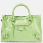 Le City Small Leather Tote Bag Lime Green – Balenciaga