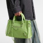 Le City Small Leather Tote Bag Lime Green – Balenciaga