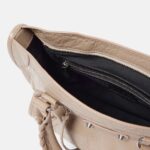Le City Small Leather Tote Bag in Nude Beige- Balenciaga