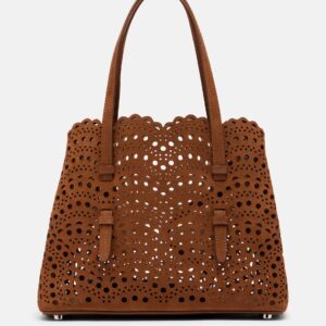 Brown Mina 25 Vienne Wave Leather Tote Bag