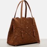 Brown Mina 25 Vienne Wave Leather Tote Bag