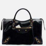 Le City Medium LeatherTrimmed Suede Tote Bag - Balenciaga