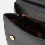 Dolce & Gabbana Sicily Small Luxe Leather Shoulder Bag – Ivory Glow Black