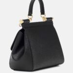 Dolce & Gabbana Sicily Small Luxe Leather Shoulder Bag – Ivory Glow Black