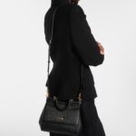 Dolce & Gabbana Sicily Small Luxe Leather Shoulder Bag – Ivory Glow Black