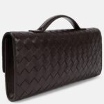 Brown Intrecciato Leather Clutch – Bottega Veneta