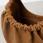 Loewe Squeeze Small Brown Leather Bag with Magnetic Closure