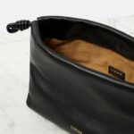 Loewe Flamenco Small Leather Clutch – Ivory Glow Black with Gold Hardware