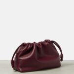 Loewe Flamenco Dark Burgundy Leather Shoulder Bag with Gold Hardware