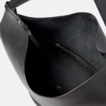 Khaite Lotus Medium Signature Leather Tote Bag – Ivory Glow Black