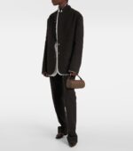 The Row Round ’90s Compact Leather Shoulder Bag – Davys Grey Ans