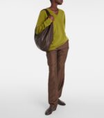 The Row New Bindle Soft Leather Shoulder Bag – Dark Brown Ans