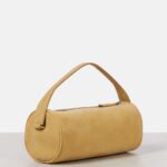 The Row Round ’90s Compact Suede Tote Bag – Mustard Ans