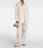 The Row Round ’90s Compact Suede Tote Bag – Mustard Ans