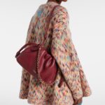 Loewe Flamenco Medium Burnt Red Leather Clutch with Gold Hardware