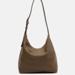 The Row Isa Premium Leather Shoulder Bag – Military Olive Ans
