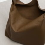 The Row Isa Premium Leather Shoulder Bag – Military Olive Ans