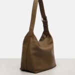 The Row Isa Premium Leather Shoulder Bag – Military Olive Ans