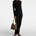 The Row Isa Premium Leather Shoulder Bag – Military Olive Ans