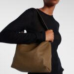 The Row Isa Premium Leather Shoulder Bag – Military Olive Ans