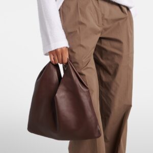 The Row Bindle Small Elegant Leather Shoulder Bag – Brown Melange