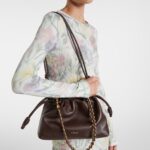 Loewe Flamenco Small Leather Tote – Dark Brown with Gold Hardware