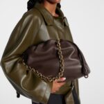 Loewe Flamenco Large Dark Brownie Leather Shoulder Bag with Gold HardwareLoewe Flamenco Large Dark Brownie Leather Shoulder Bag with Gold Hardware