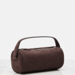 The Row Round 90s Elegant Suede Tote – Dark Aniline Ans