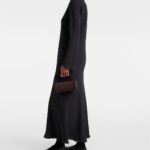 The Row Round 90s Elegant Suede Tote – Dark Aniline Ans
