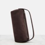 The Row Round 90s Elegant Suede Tote – Dark Aniline Ans