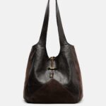 Chloé Balloon Medium Leather & Suede Handbag – Kohl Brown with Gold Hardware