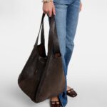 Chloé Balloon Medium Leather & Suede Handbag – Kohl Brown with Gold Hardware