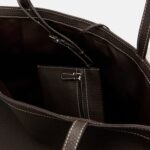 The Row Park Large Premium Leather Tote Bag – Dark Brown