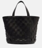 The Row Sisal Structured Leather Tote Bag – Black Ans