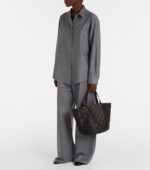 The Row Sisal Structured Leather Tote Bag – Black Ans