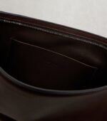 The Row EW Izzy Medium Elegant Leather Shoulder Bag – Dark Brown