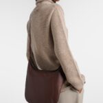 The Row N/S Izzy Classic Leather Shoulder Bag – Dark Brown Ans