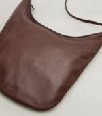 The Row N/S Izzy Classic Leather Shoulder Bag – Dark Brown Ans