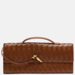Intrecciato Leather Clutch Brown – Bottega Veneta
