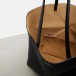 Loewe Puzzle Fold Large Black Leather Tote Bag