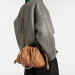 Loewe Flamenco Medium Leather Shoulder Bag – Mocha Brown with Silver Hardware