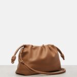 Loewe Flamenco Medium Leather Shoulder Bag – Mocha Brown with Silver Hardware