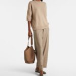 Khaite Lotus Small Luxe Leather Tote Bag – Mokka Brown
