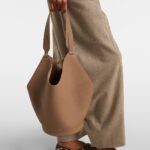 Khaite Lotus Small Luxe Leather Tote Bag – Mokka Brown