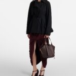Loewe Hammock Flip Medium Leather Tote – Dark Brownie with Gold Hardware