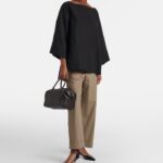 The Row Faye Italian Leather Bowling Bag – Dark Brown Ans