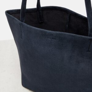 The Row Park Edge Medium Elegant Suede Tote – Blue Navy