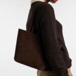 The Row Park Edge Medium Premium Suede Tote – Mocha Ans