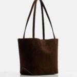 The Row Park Edge Medium Premium Suede Tote – Mocha Ans