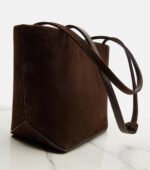 The Row Park Edge Medium Premium Suede Tote – Mocha Ans
